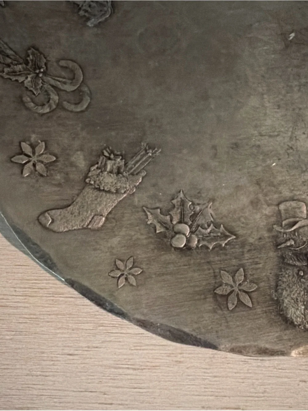 American Forging, Hand Forged in the USA, 6 inch Diameter Christmas Plate.